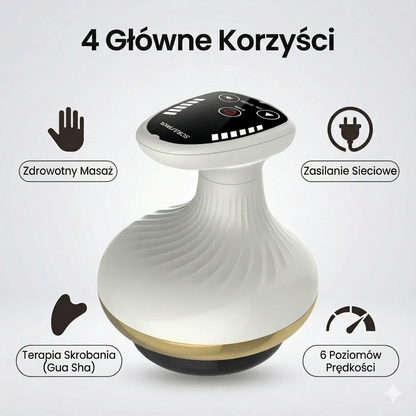 Elektryczny Masażer Meridianowy LUNA — drenaż, bańkowanie, skrobanie